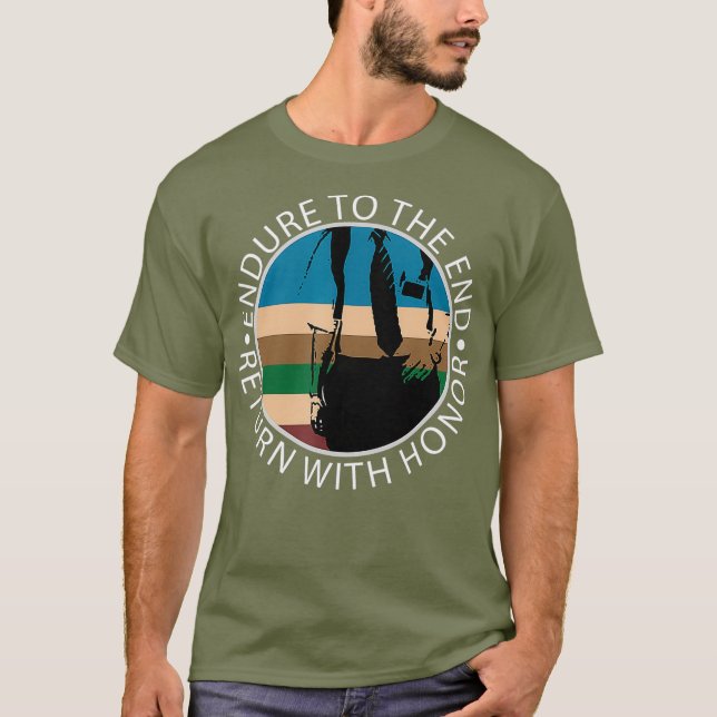 Tillgång och återvändande med honor Missionary LDS T Shirt (Framsida)