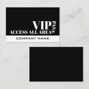 Tillgång Till Alla Områden Design, VIP-kort Visitkort