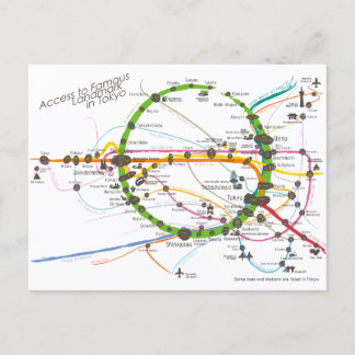 Tillgång till Berömd Landmark i vykort nr 2 i Toky