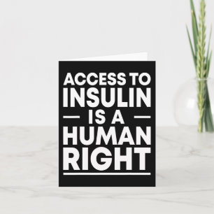 Tillgång till Insulin är en Höger för människa Dia Kort