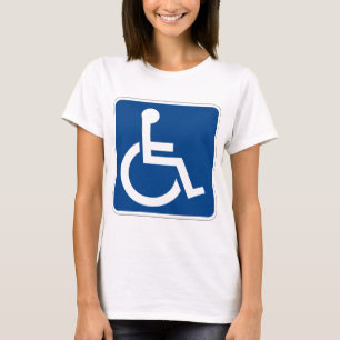 Tillgänglig med handikapp t shirt