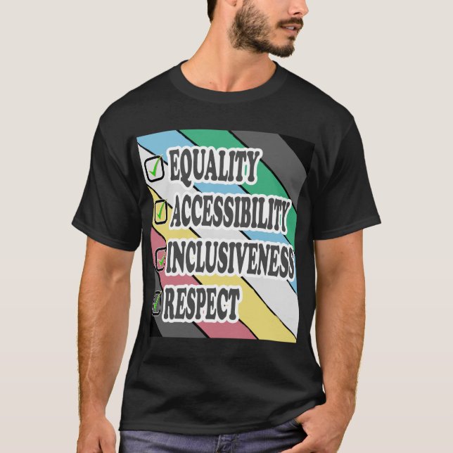TILLGÄNGLIGHET TILL pride AV funktionshinder T Shirt (Framsida)