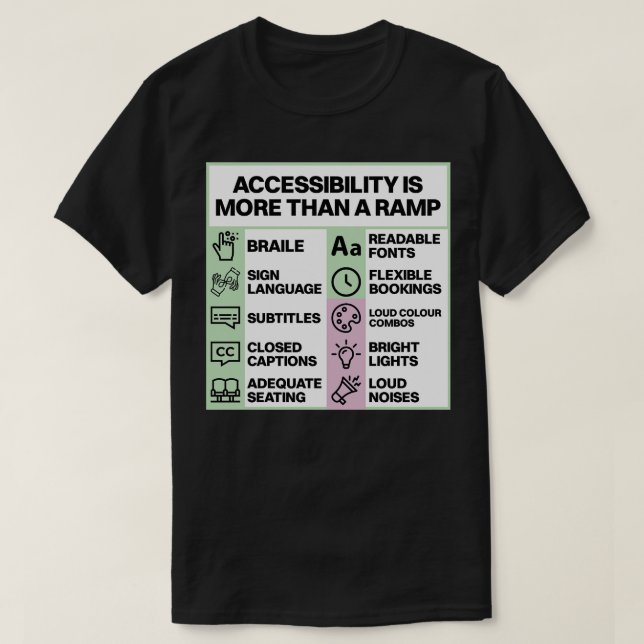Tillgängligheten är mer än en ramp som är tillgäng t shirt (Design framsida)