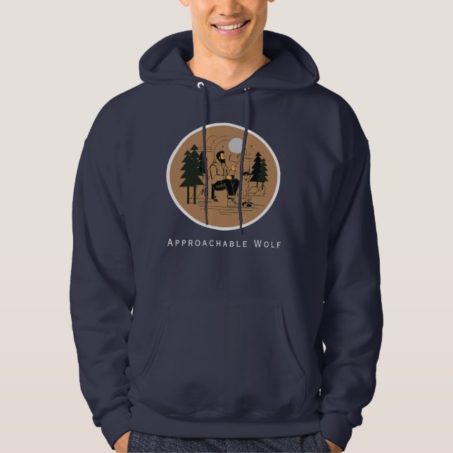 TillgängligVarg ( Blå ) Hoodie av JH Thornton (Framsida)