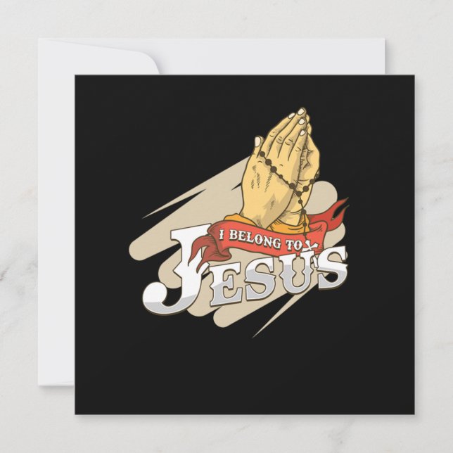 tillhör Jesus Kristus Religion Gud Faith Pray Gif Inbjudningar (Framsida)