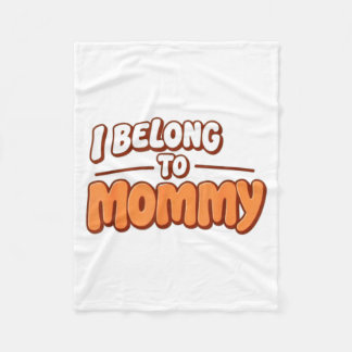 Tillhör Mamma Söt Bebis Mamma Säger Outfit Fleecefilt