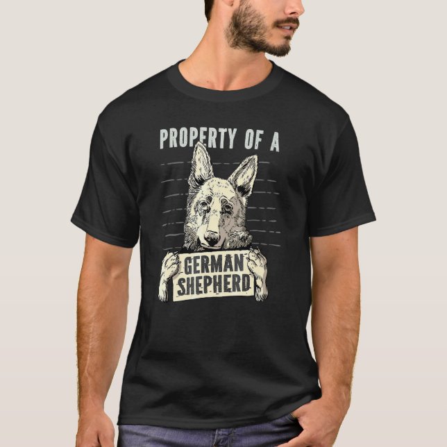 Tillhör tysk schäferhund för hundägare t shirt (Framsida)