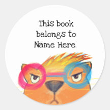 Tillhören Bok till Arg Toppen Cat Bok-märkning