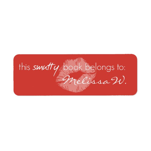 Tillhören Bok till Bok i Smutty- Returadress Etikett (Framsidan)