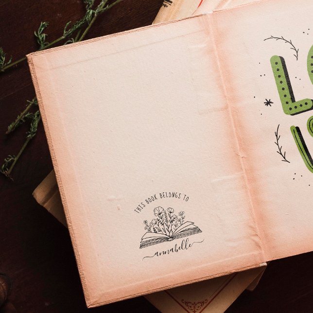 Tillhören Bok till | Monogram Bok Frimärke Stämpel (Skapare uppladdad)