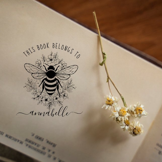 Tillhören Bok till | Monogram Bok Frimärke Stämpel (Skapare uppladdad)