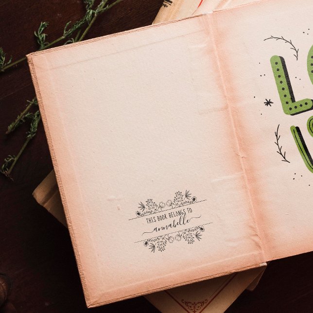 Tillhören Bok till | Monogram Stämpel (Skapare uppladdad)