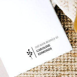Tillhören Bok till Personlig Namn Självfärgande Stämpel