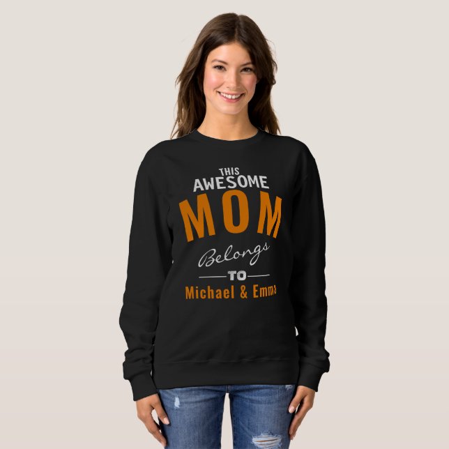 Tillhören Fantastisk Mamma att lägga till Namn Anp T Shirt (Hel framsida)