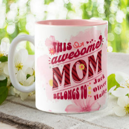 Tillhören Fantastisk Mamma till Personlig Två-Tonad Mugg