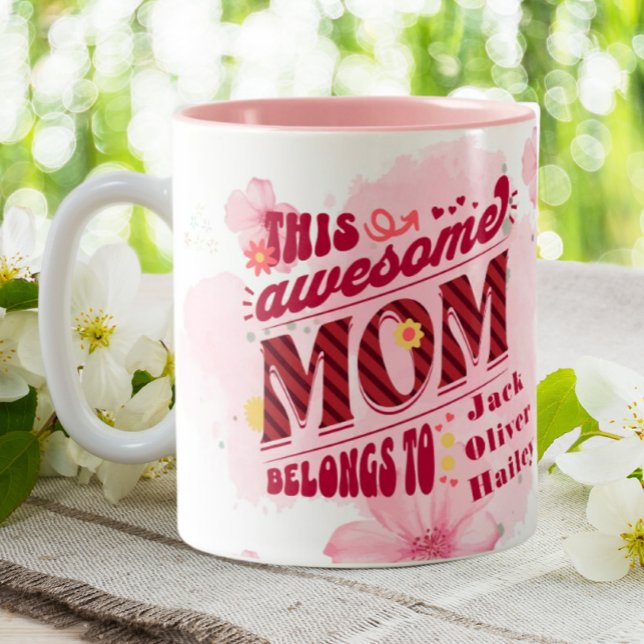 Tillhören Fantastisk Mamma till Personlig Två-Tonad Mugg (Skapare uppladdad)