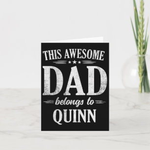Tillhören Fantastisk Pappa till Quinn Fars dag Kort