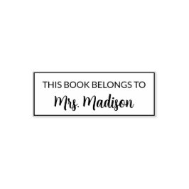 Tillhören i Bok till Anpassningsbar Frimärke Självfärgande Stämpel