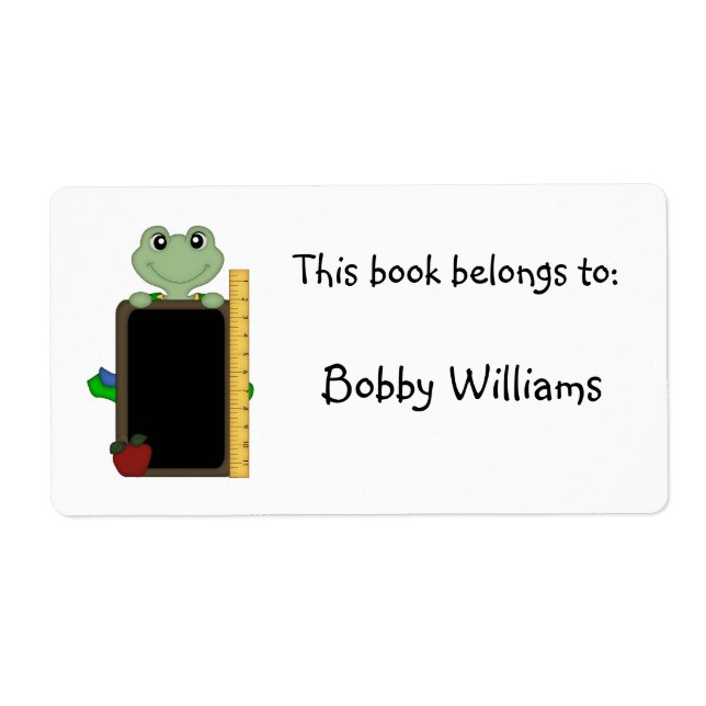 Tillhören i bok till:-Frog/Personalize Namn Fraktsedel (Framsidan)