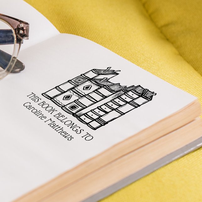 Tillhören i Bok till Personligen Stämpel (This Book Belongs To Personalized Rubber Stamp)