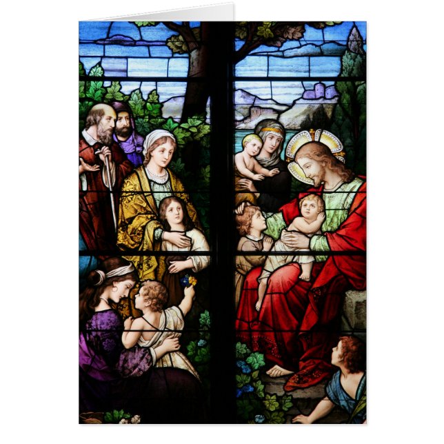 Tillhören till detta fastsatta glastkort hälsningskort (Framsidan)