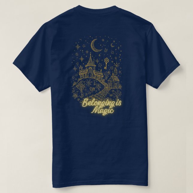 Tillhörighet är magi t shirt (Design baksida)