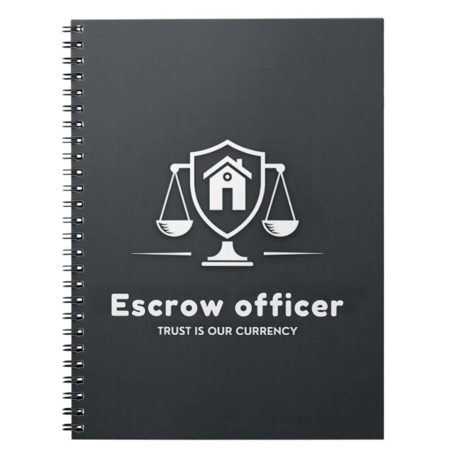 Tillit Är Vår Valuta – Escrow Officer Anteckningsbok (Framsidan)