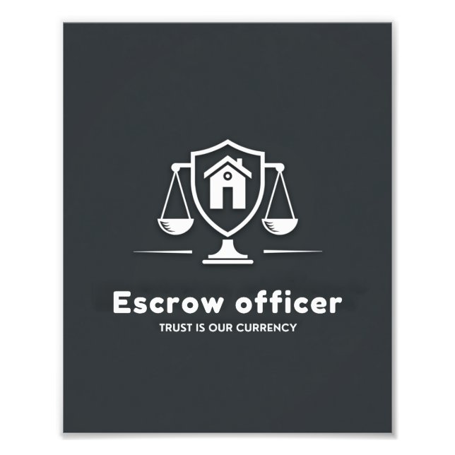 Tillit Är Vår Valuta – Escrow Officer Fototryck (Framsidan)