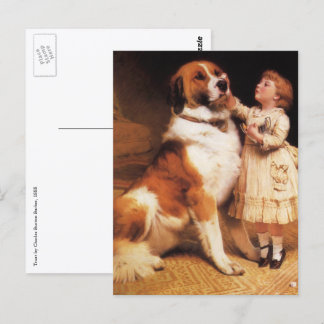 Tillit av Charles Burton Barber, Saint Bernard Hun Vykort