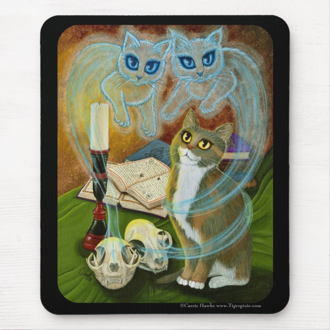 Tillkalla gammal vän, spökekattkonst Mousepad Musmatta (Framsidan)