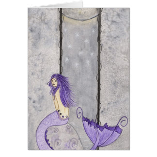 Tillkalla månekortet hälsningskort