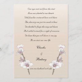 Tillkännagivande av Blommar i samband med körsbär Meddelande