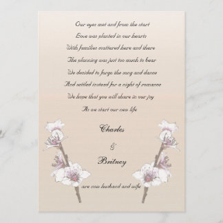 Tillkännagivande av Blommar i samband med körsbär Meddelande