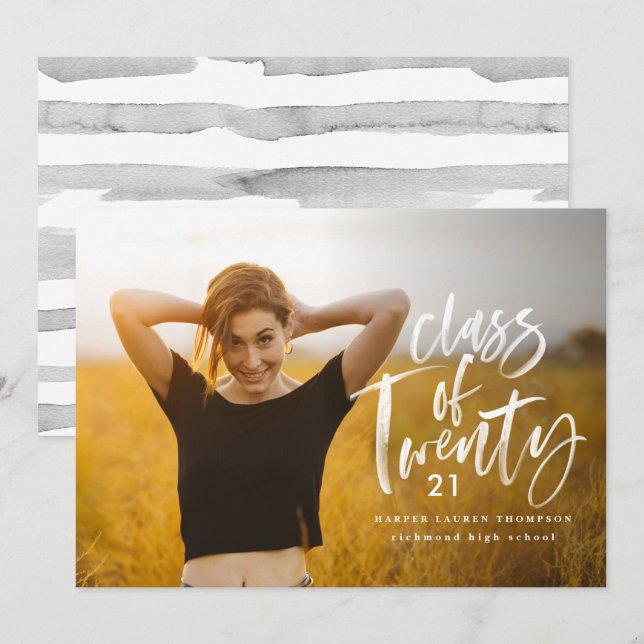 Tillkännagivande av den moderna typografin student meddelande (Fram/baksida)