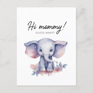 Tillkännagivande av graviden för färgen Cute eleph