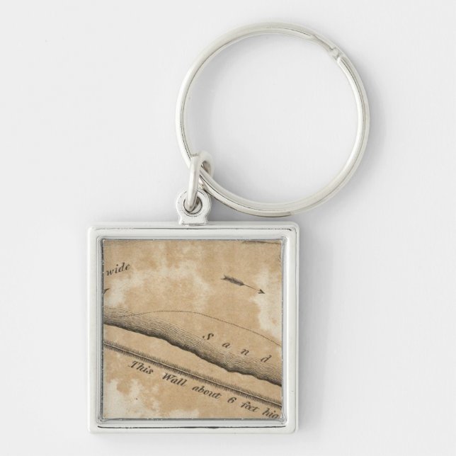 Tillkännagivande av Missouri Fyrkantig Silverfärgad Nyckelring (Framsidan)