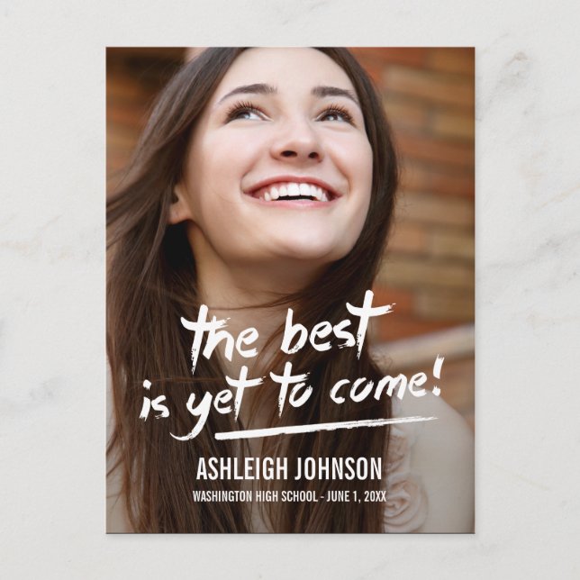 Tillkännagivande om förtroendefull linje Studenten Inbjudan Vykort (Framsida)