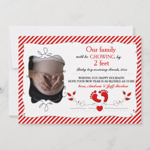 Tillkännagivande om Gravid av Helgdag med 2 fot Julkort