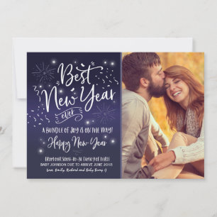 Tillkännagivande om Gravid under det nya året 2018 Julkort