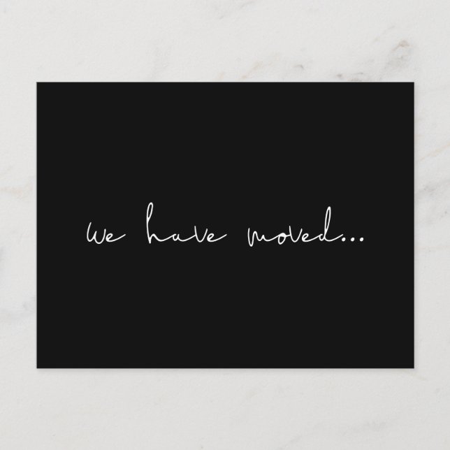 Tillkännagivande om minimal Flytta (Framsida)