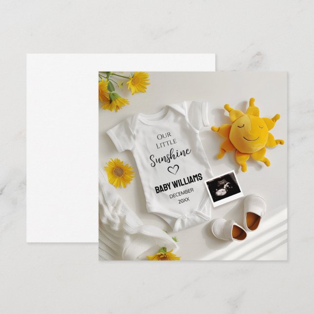 Tillkännagivande om minimal Gravid under sommaren (Fram/baksida)