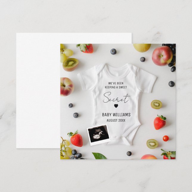 Tillkännagivande om minimal Gravid under sommaren (Fram/baksida)