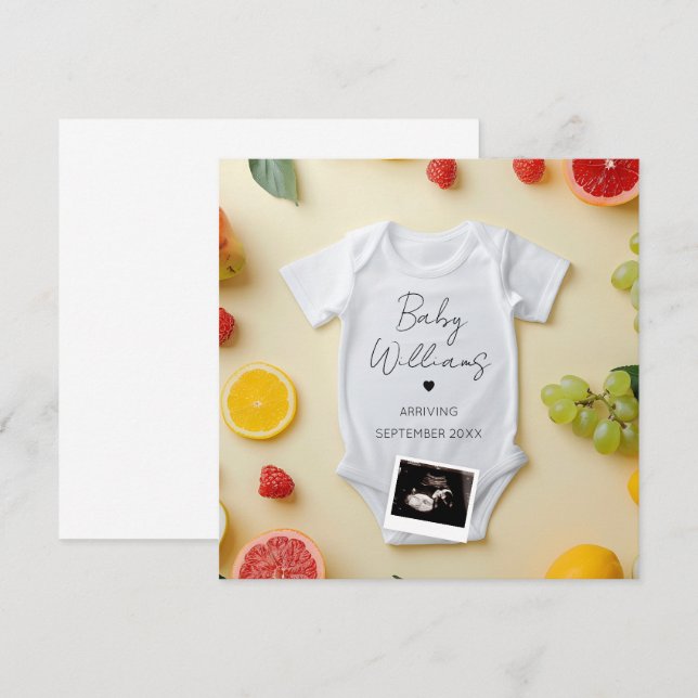 Tillkännagivande om minimal Gravid under sommaren (Fram/baksida)