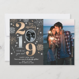 Tillkännagivande om nyårsdagen för Gravid 2019 Julkort