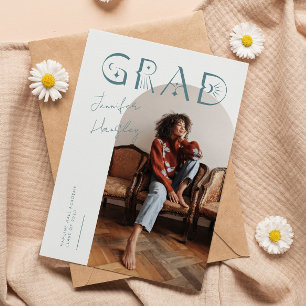Tillkännagivande om Studenten i GRAD Teal Arch Mys Tack Kort
