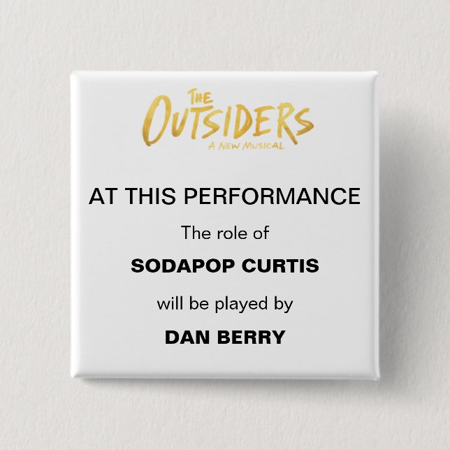 Tillkännagivande om understudie av Broadway Knapp (Framsida)