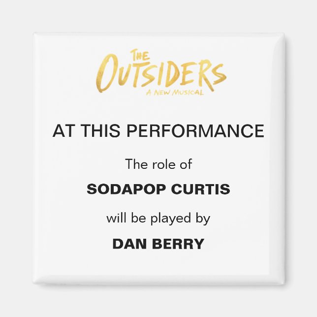 Tillkännagivande om understudie av Broadway Magnet (Framsidan)