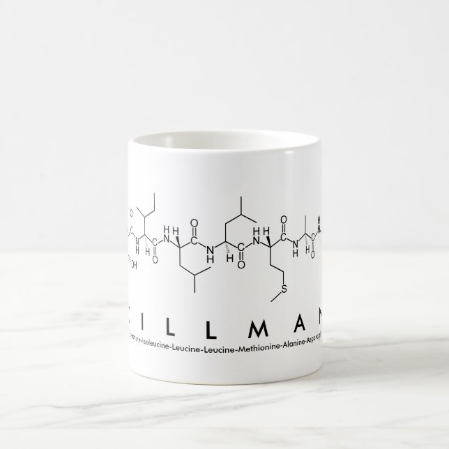 Tillman peptide namn mugg (Center)