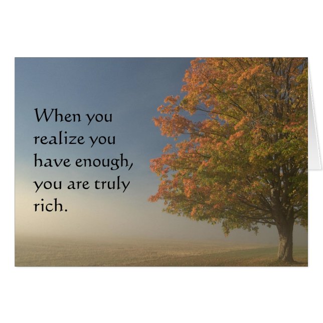 Tillräcklig Hälsningskort (Framsidan Horizontal)