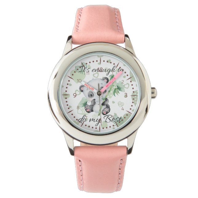 tillräckligt | Akuta bekräftelse | Panda Armbandsur (Framsida)